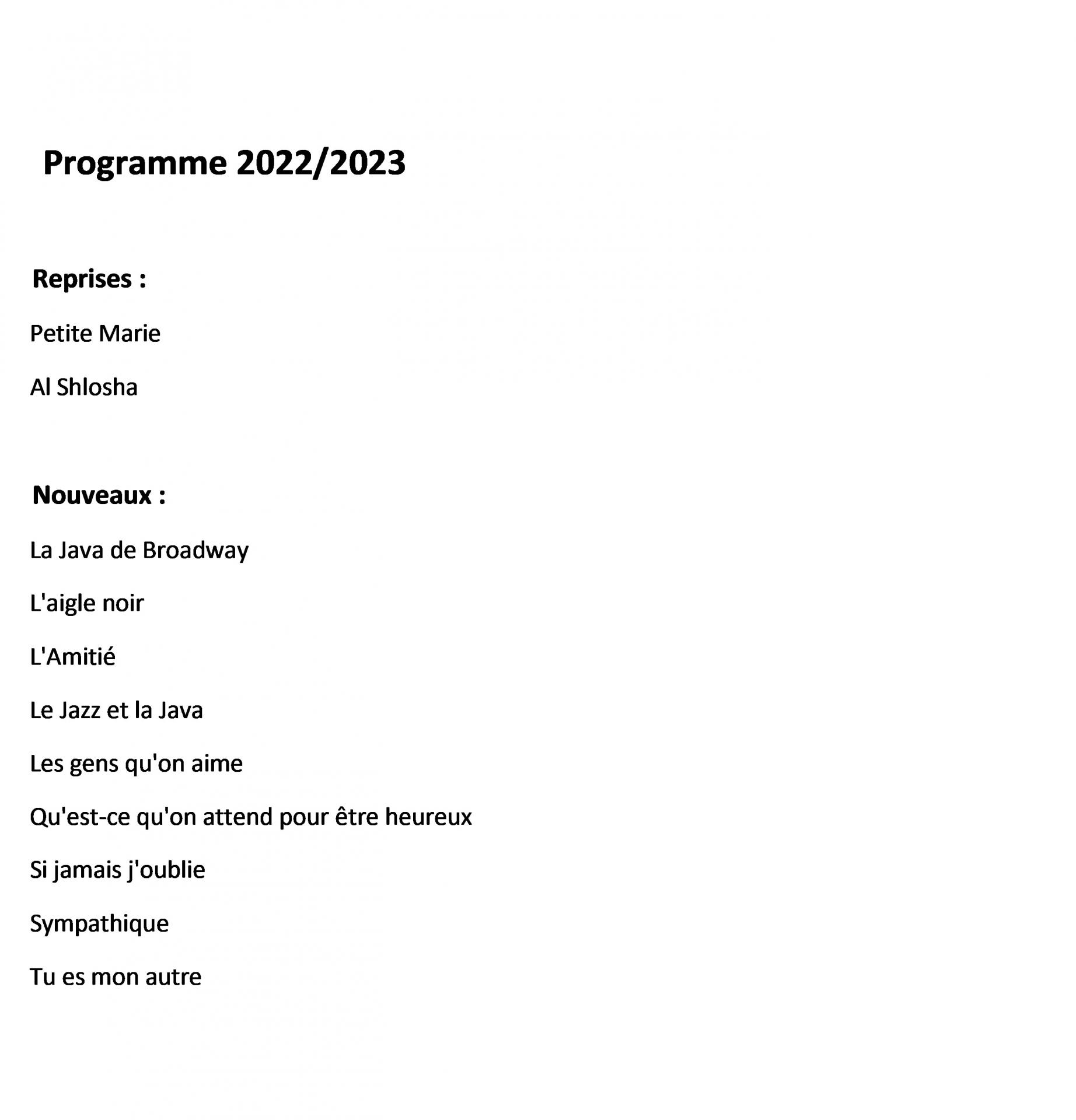 Programme 22 24